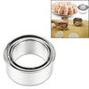 3 PCS Stainless Steel Round Dumplings Wrappers Molds Set Cutter Maker Tools(Circular)