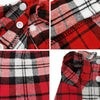 Cotton Plaid Dog Shirt, Green, L (45-52cm) - Summer Breathable