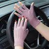 Outdoor Bicycle Riding Fishing Gloves Thin Breathable Anti-UV Sports Ice Silk Gloves, Style: Women Half Finger Pink