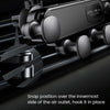 S03 Vehicle Air Outlet Gravity Navigation Mobile Phone Holder, Color: Black Spiral Clip