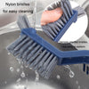 3 In 1 Multipurpose Bathroom Tile Floor Crevice Cleaning Brush Window Groove Wall Corner Brush(Blue)