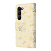 For Samsung Galaxy S23+ 5G Bronzing Painting RFID Leather Phone Case(Yellow Daisy)
