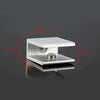 10 PCS Single Hole Aluminum Alloy Glass Fixing Clip, S, 10mm