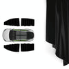 For Tesla Model Y 4pcs Black Car Side Window Privacy Sun Protection Curtain