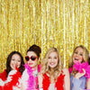 2 PCS Laser Rain Tinsel Foil Curtain Birthday Party Decoration Tassel Wall,Size:1x1m(Purple)