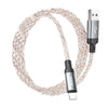 hoco U112 2.4A USB to 8 Pin Luminous Data Cable, Length: 1m(Grey)