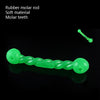 Large Green Rubber Dog Chew Toy - Tough Bite Resistant Dental Care