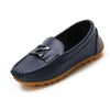 DKF-282 Lightweight Non-slip Dance Bean Shoes Children Leather Shoes, Size: 30(Deep Blue)