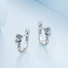 BSE716 925 Silver Rose Earring Clasp