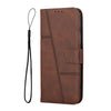 For Realme C75 / V60 Pro Stitching Calf Texture Buckle Leather Phone Case(Brown)