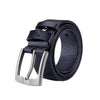 BULL CAPTAIN 01 Pin Buckle Thickened Cowhide Wear-Resistant Belt, Length: 115cm (Smooth Black)
