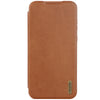 For Samsung Galaxy A56 5G NILLKIN QIN Series Pro Sliding Camera Cover Design Leather Phone Case(Brown)