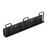 Household Glass Cup Holder Inverted Cup Hanger Bar Free Hole Wall Mounted Drainage Mug Shelf, Color: 3 Position (Black)
