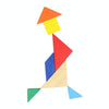 Baby Toy Fine Wooden Jigsaw Puzzle Beech Tangram, Size: 15*15cm