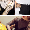 Sexy Mesh High Collar Long Sleeve Bottoming Blouse, Size:  One Size( Branch)