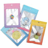 100PCS Aluminum Foil Ziplock Bag Jewelry Sealed Packaging Bag, Size: 7.5x10cm (Blue Gradually Pink)