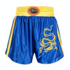 ZhuoAo Muay Thai/Boxing/Sanshou/Fighting Shorts for Men and Women, Size:M(Embroidered Dragon Blue)