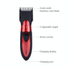 Waterproof Electric Hair Clipper Rechargeable Hair Trimmer Hair Cutting Machine Haircut Beard Trimer, EU Plug(Grey)
