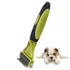 Pet Grooming Comb, Double-Sided Dematting Tool for Cats & Dogs (Green)