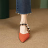 3cm Heightened Backspace Flat Heel Sandals, Size: 38(Orange)