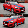D-936 Stripe Pattern Car Modified Decorative Sticker(Blue)