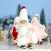 Christmas Wool Plush Doll Ski Girl Decorative Pendant(White)