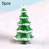 5pcs Simulation Christmas Tree Decoration Christmas Gifts Micro Landscape Snow Ornament, Style: No.2