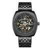 OCHSTIN 7262 Masterpiece Series Mechanical Steel Band Men Watch(Black Gold)