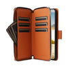 For Samsung Galaxy S23 FE 5G Nine-card Slots Zipper Wallet Bag Leather Phone Case(Brown)
