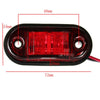 10-30V Oval Clearing Truck Trailer Side Marker Light (Red)