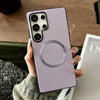 For Samsung Galaxy S25 Ultra 5G CD Magsafe Magnetic Litchi Texture Phone Case(Purple)
