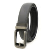 120cm Second Layer Cowhide Men Business Belt Automatic Buckle Belt(Grey)