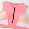 Woman Sexy Vest High Waist Two Piece Bikini Swimsuit, Size:L(Pink)