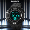 SKMEI 2078 Multifunctional Men 50M Waterproof Sports Fashion Digital Wrist Watch(Black)