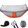 Portable Outdoor Camping Full-automatic Nylon Parachute Hammock with Mosquito Nets, Size : 250 x 120cm (Silver Gray + Orange)