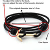 Alloy Anchor Charm Multilayer Leather Friendship Bracelets(Black)