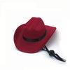Adjustable Pet Cowboy Hat, Wine Red, S (Dog/Cat Costume)