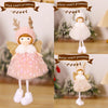 Christmas Tree Pendant Beaded Saree Angel Girl Hanging Decoration Children Cute Doll Gift(Pink)