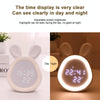 Creative Multifunctional Cartoon Time Rabbit Smart Alarm Clock(Pink)