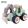 2PCS LXB-418 Removable Assembly Simulation Engineering Vehicle Model(Drilling Machine)