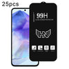 For Samsung Galaxy A55 25pcs High Aluminum Large Arc Full Screen Tempered Glass Film