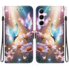 For Samsung Galaxy A55 5G Crystal Texture Colored Drawing Leather Phone Case(Butterfly Love Flower)