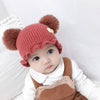 MZ8264 Cartoon Three-dimensional French Fries Duck Baby Skullcap Knitted Double Ball Woolen Hat, Size: Free Size(Crimson)