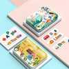 English Letter Word Spelling Learning Toy Wooden Puzzle Practice Cards(Green Box)
