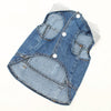 Retro Denim Dog Vest with Hood, Size M