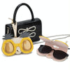 PU Sunglasses Bag Cute Quirky Sunglasses Box(Golden Star)