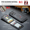 For iPhone 15 Plus DG.MING K1 MagSafe Detachable Wallet RFID Back Cover Phone Case(Black)