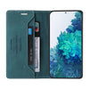 For Samsung Galaxy S20 FE Skin Feel Anti-theft Brush Horizontal Flip Leather Case with Holder & Card Slots & Wallet(Blue)