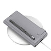 For Samsung Galaxy Z Fold6 GKK Integrated Flip Wallet Leather Phone Case with Pen Slots, Not Included Pen(Mountain Gray)