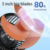 F622 Car Creative Folding Rotatable Double Head Electric Cooling Fan, Style:24V Cigarette Lighter